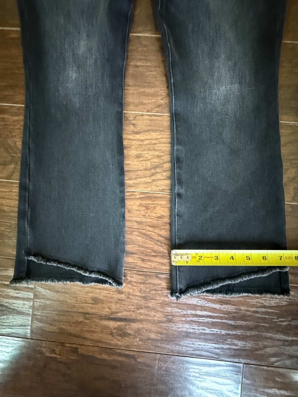 CAbi Black Hi-Low Crop Jeans Size 4 Stretch Denim EUC - Picture 8 of 10